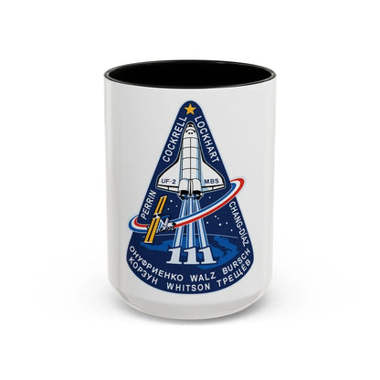 STS 111 (NASA) Accent Coffee Mug-15oz-Black-Go Mug Yourself