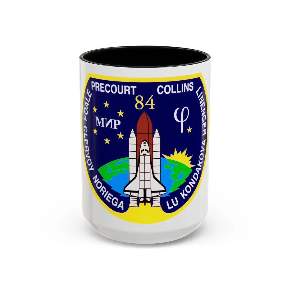 STS 84 (NASA) Accent Coffee Mug-15oz-Black-Go Mug Yourself