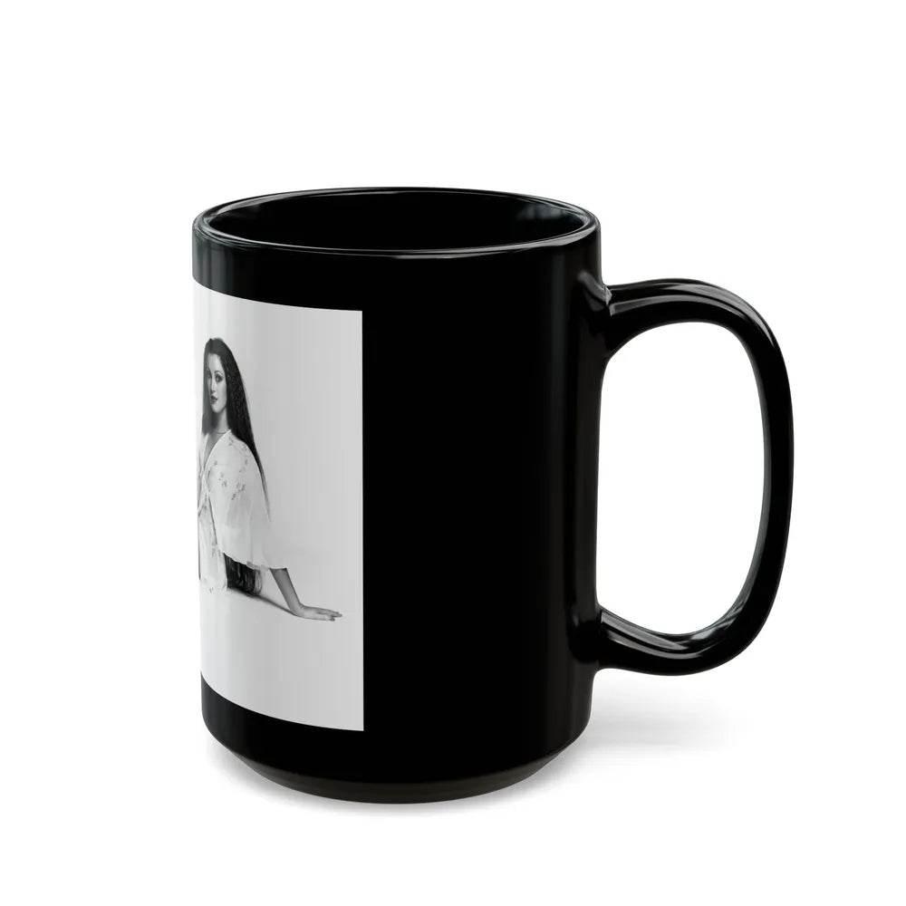 Jane Seymour #53 (Vintage Female Icon) Black Coffee Mug-Go Mug Yourself