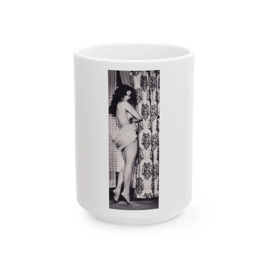 Julie Newmar #332 (Vintage Female Icon) White Coffee Mug-15oz-Go Mug Yourself