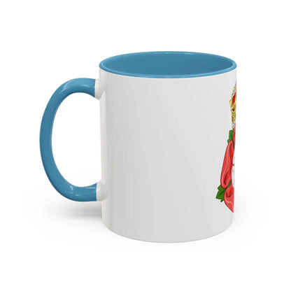 Tudor Rose, royally crowned - Accent Coffee Mug-Go Mug Yourself