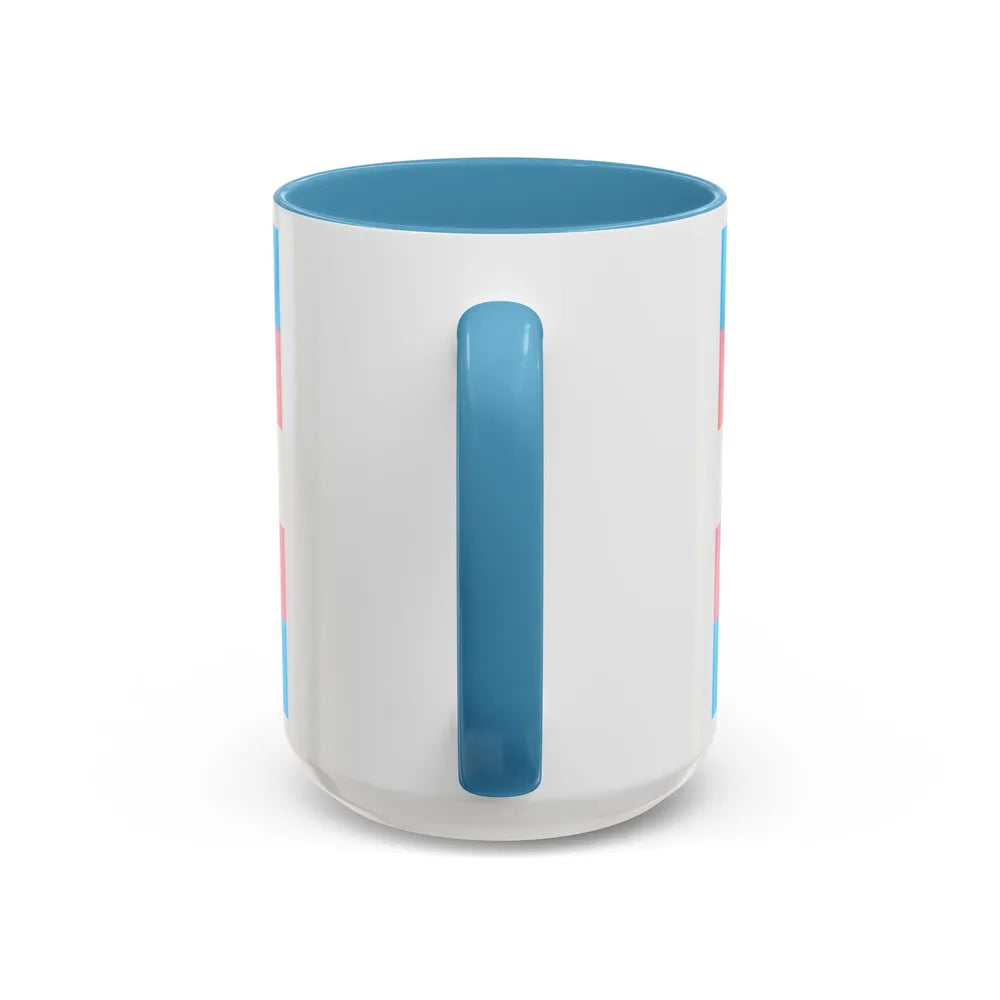 Transgender Pride Flag - Accent Coffee Mug-Go Mug Yourself