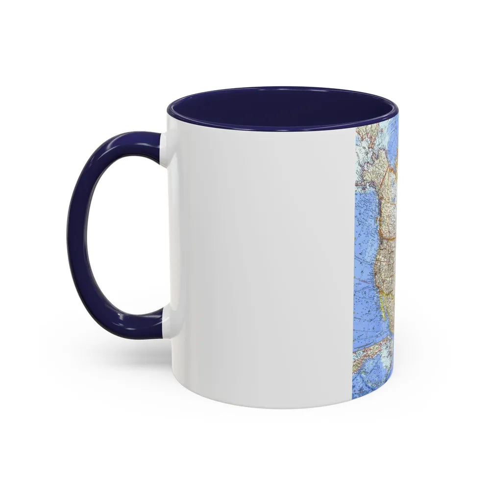 North America (1964) (Map) Accent Coffee Mug-Go Mug Yourself