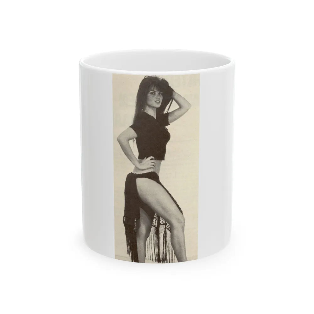 Caroline Munro #212 (Vintage Female Icon) White Coffee Mug-11oz-Go Mug Yourself