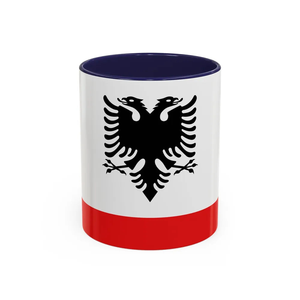 Naval Ensign of Albania - Accent Coffee Mug-11oz-Navy-Go Mug Yourself