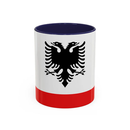 Naval Ensign of Albania - Accent Coffee Mug-11oz-Navy-Go Mug Yourself