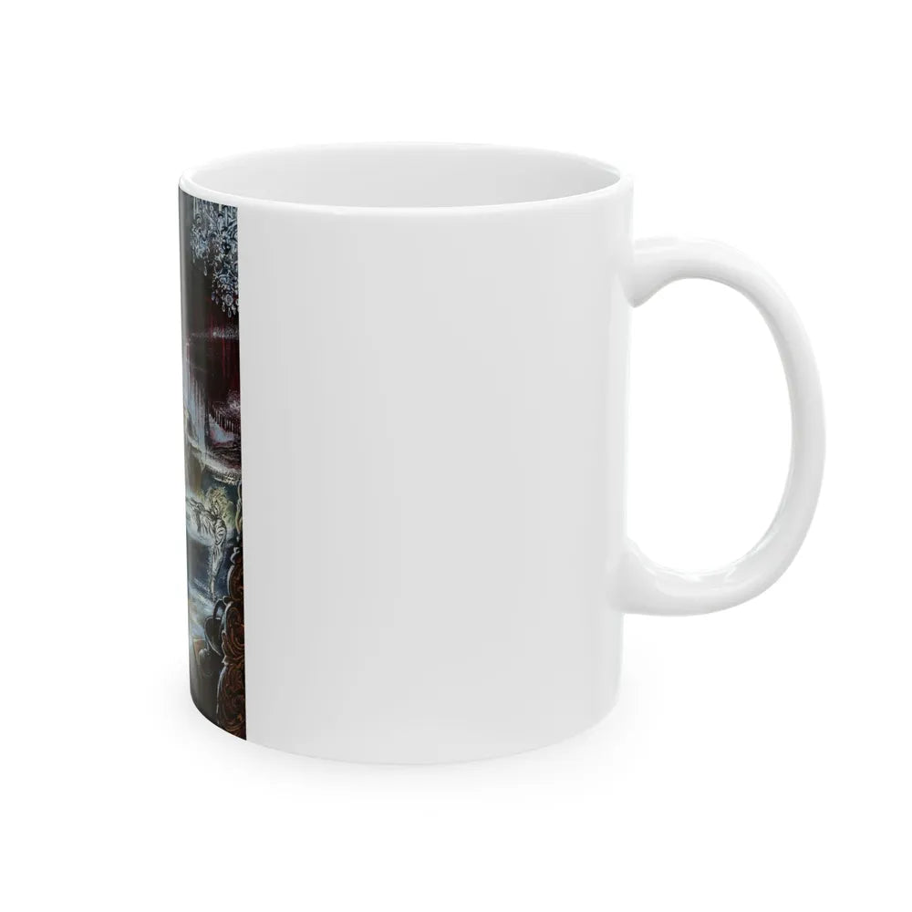 Ghost in Bedroom - White Coffee Mug-Go Mug Yourself