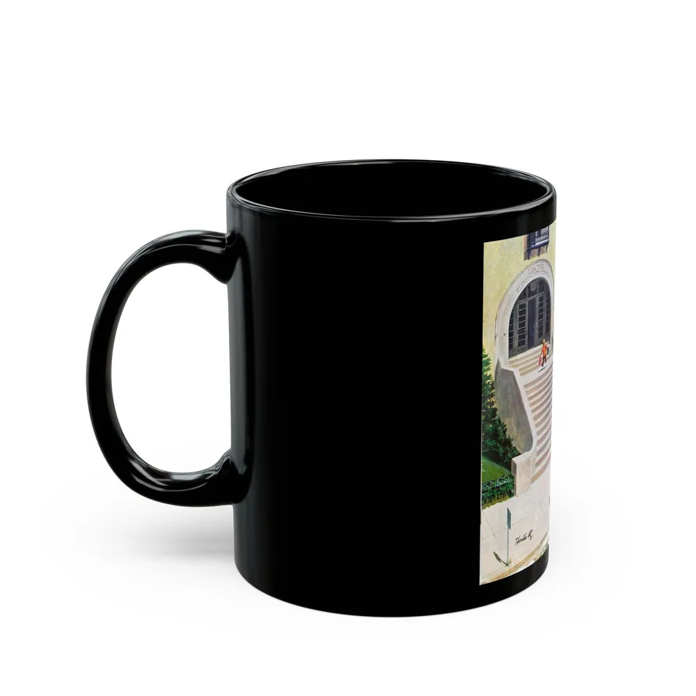 First Day Of Kindergarden, 1958 - Black Coffee Mug-Go Mug Yourself