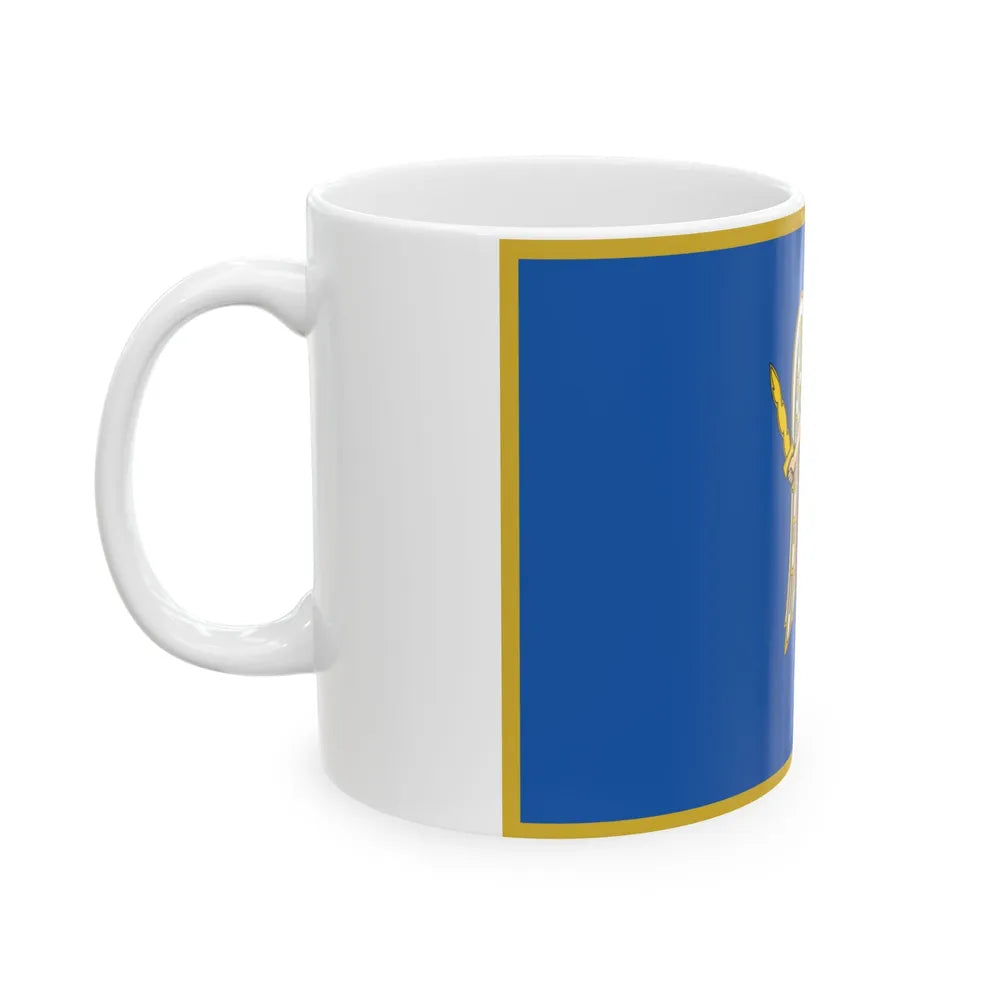 Flag of Kyiv Ukraine - White Coffee Mug-Go Mug Yourself