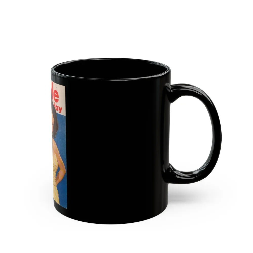 Debra Paget #27 - Mag. Cover (Vintage Female Icon) Black Coffee Mug-Go Mug Yourself