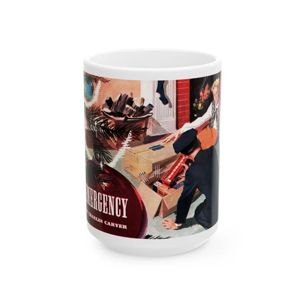 Emergency, Collier's, December 20, 1947 - White Coffee Mug-15oz-Go Mug Yourself