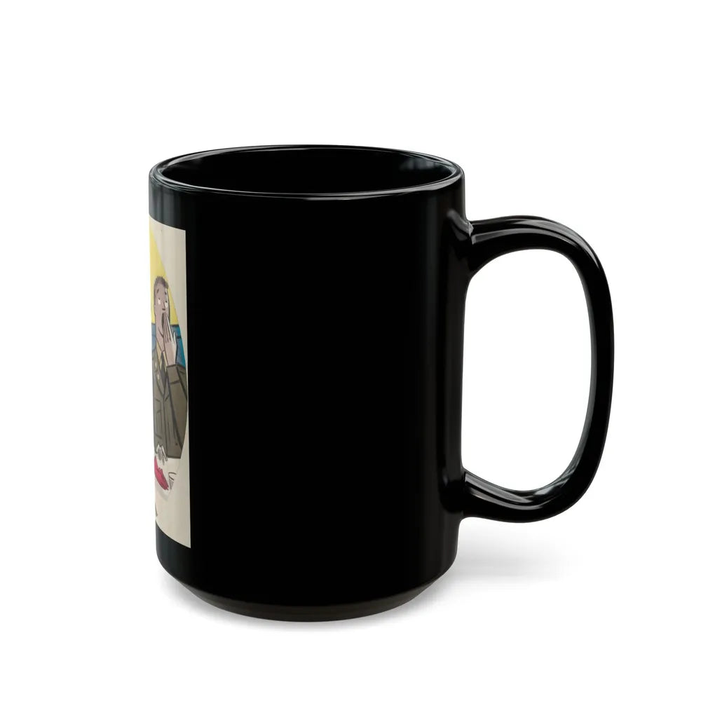 Dinner Dates cartoon - Black Coffee Mug-Go Mug Yourself