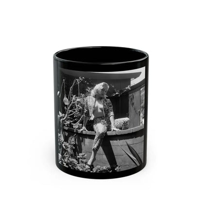 Jeanne Carmen #53 (Vintage Female Icon) Black Coffee Mug-11oz-Go Mug Yourself