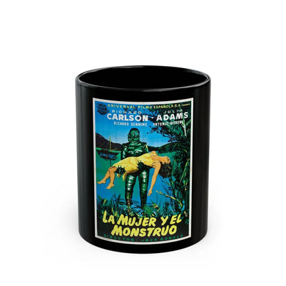 CREATURE FROM THE BLACK LAGOON (SPANISH) 1954 Movie Poster - Black Coffee Mug-11oz-Go Mug Yourself