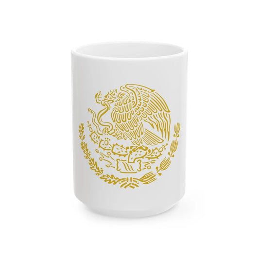 Coat of arms of Mexico 2 - White Coffee Mug-15oz-Go Mug Yourself