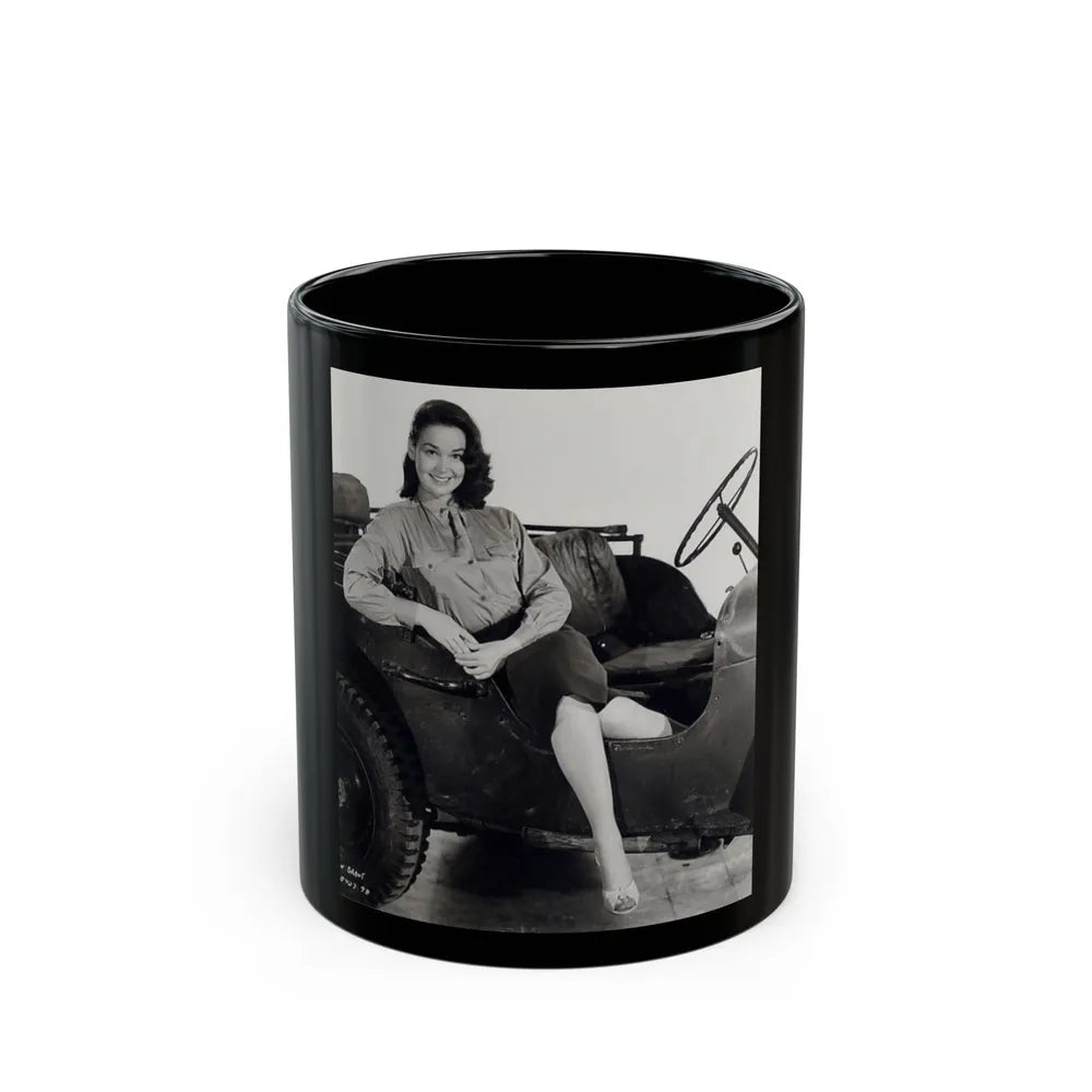 Kathryn Grant #67 (Vintage Female Icon) Black Coffee Mug-11oz-Go Mug Yourself