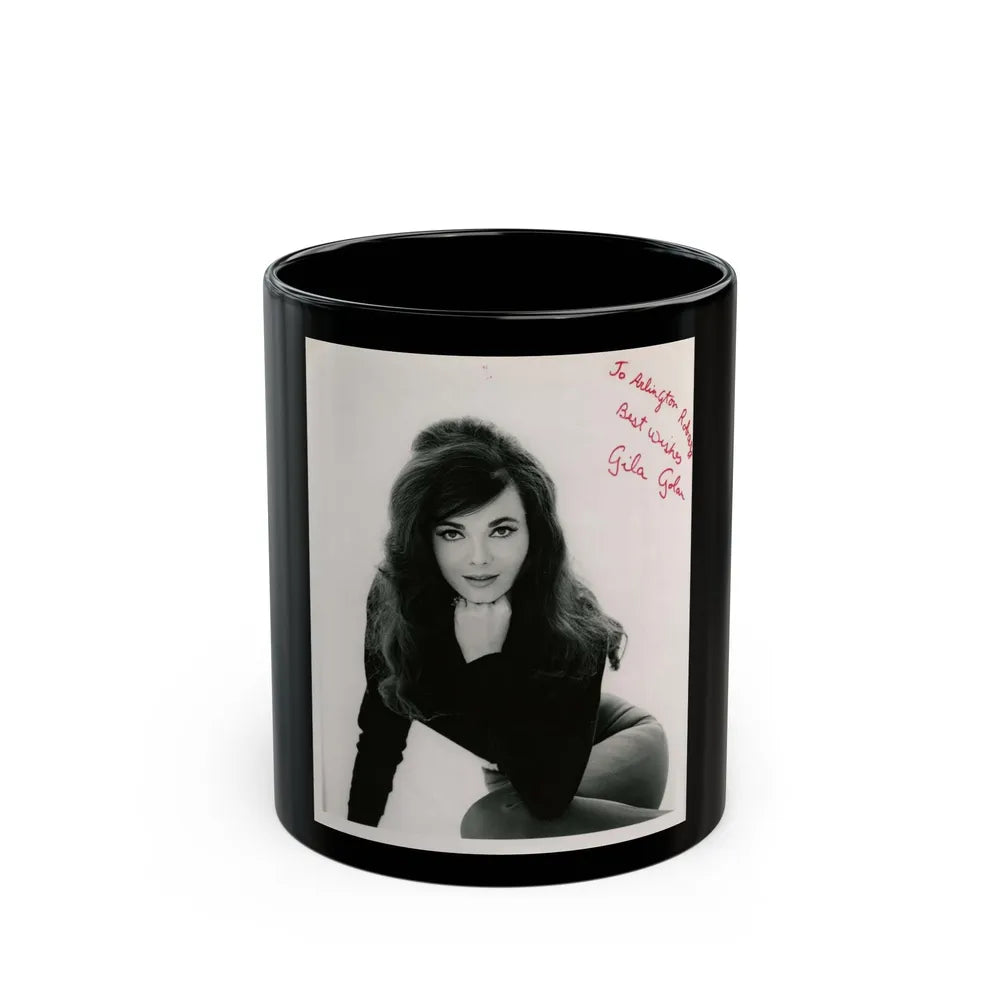 Gila Golan #11 (Vintage Female Icon) Black Coffee Mug-11oz-Go Mug Yourself