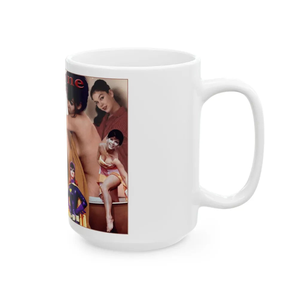 Yvonne Craig #85 - Collage Wallpaper (Vintage Female Icon) White Coffee Mug-Go Mug Yourself