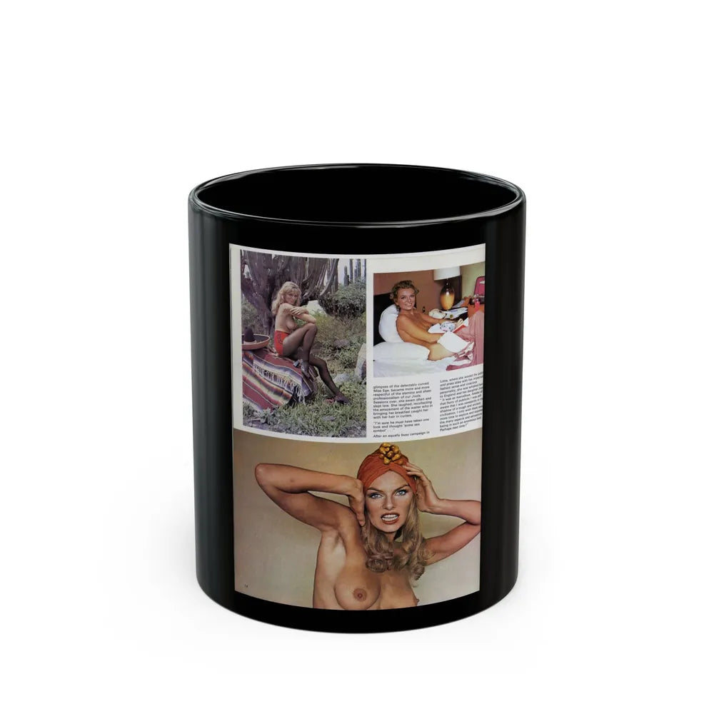 Julie Ege #147 - Topless Mag. Photos & Article (Vintage Female Icon) Black Coffee Mug-11oz-Go Mug Yourself