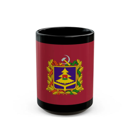 Flag of Bryansk Oblast Russia - Black Coffee Mug-15oz-Go Mug Yourself