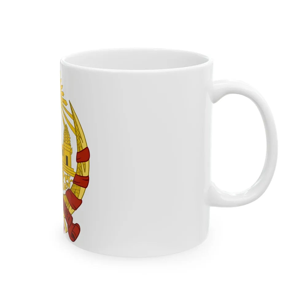 Coat of arms of the Khmer Republic - White Coffee Mug-Go Mug Yourself