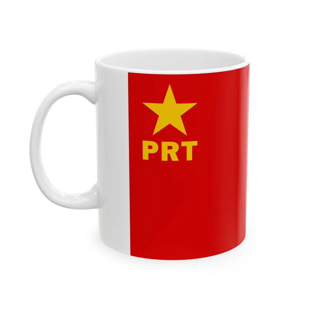 Flag of Workers' Revolutionary Party PRT - White Coffee Mug-Go Mug Yourself