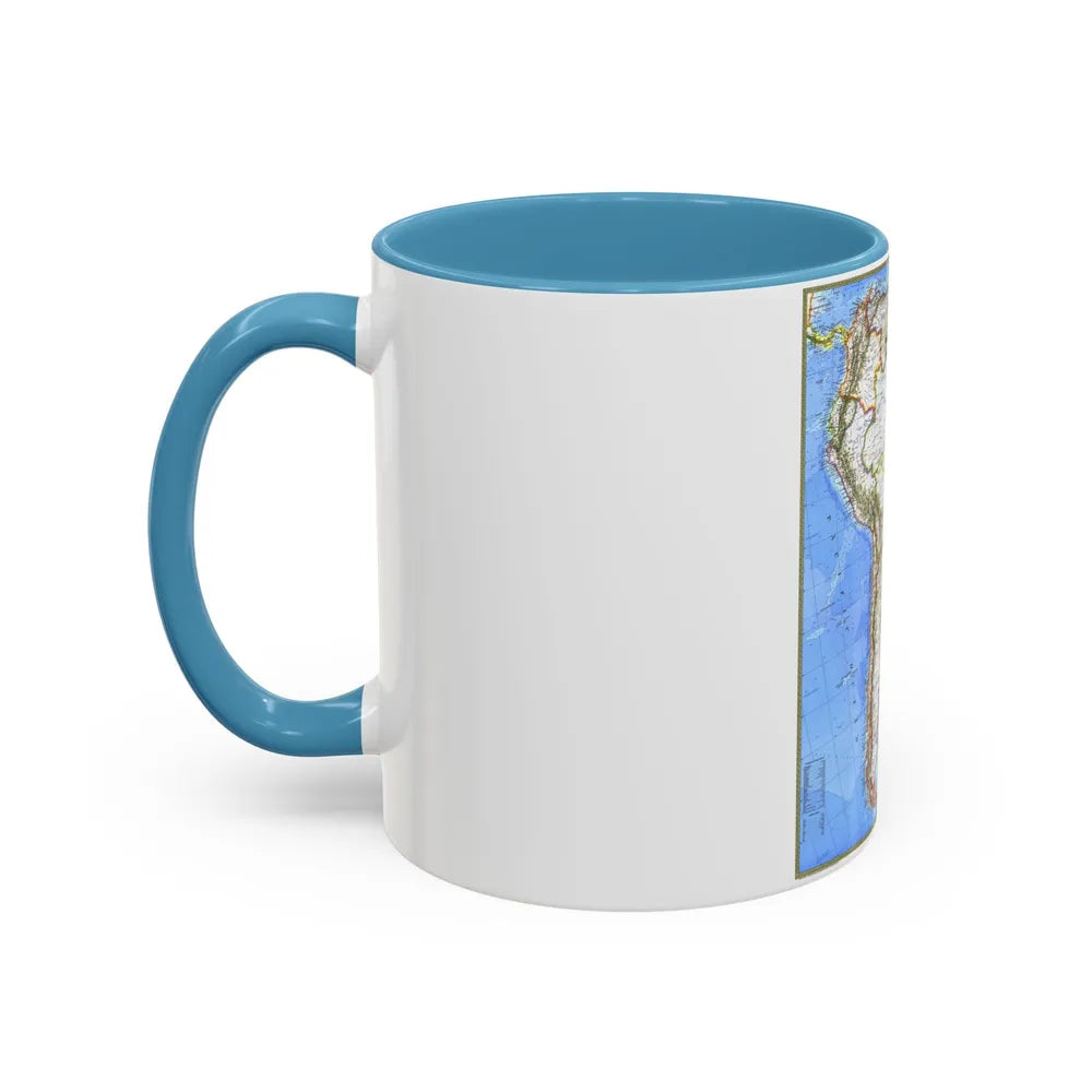 South America (1972) (Map) Accent Coffee Mug-Go Mug Yourself