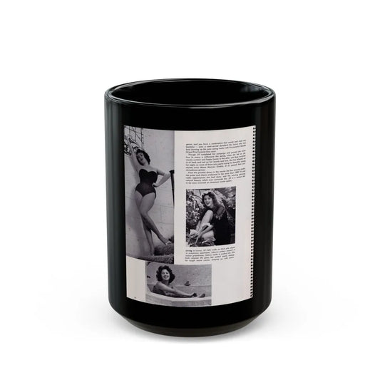 Jill St. John #232 (Vintage Female Icon) Black Coffee Mug-15oz-Go Mug Yourself