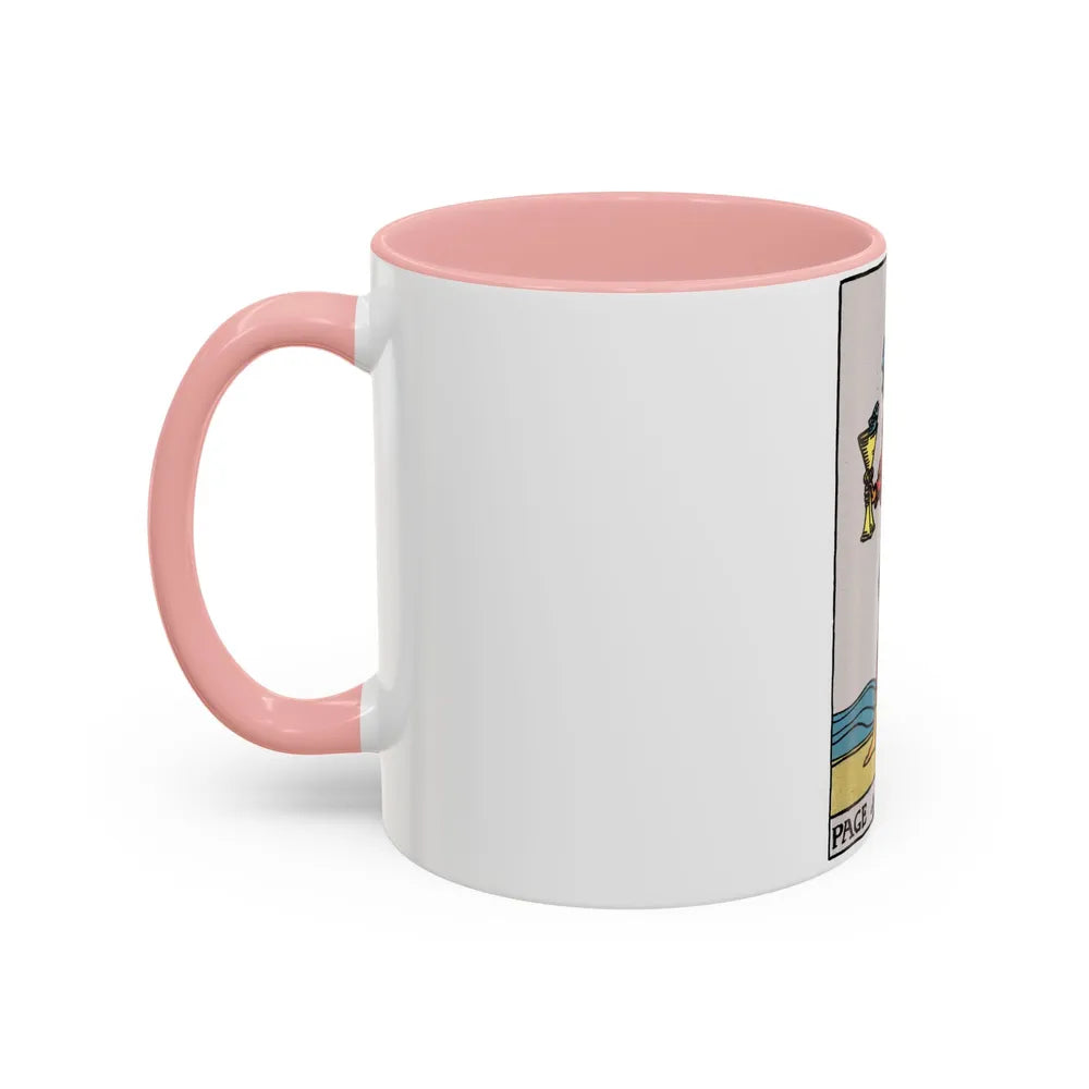 The Page of Cups (Tarot Card) Accent Coffee Mug-Go Mug Yourself