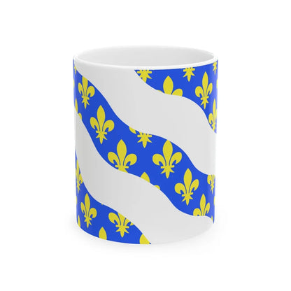 Flag of Yvelines France - White Coffee Mug-11oz-Go Mug Yourself