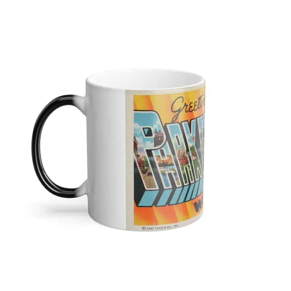 Greetings from Parkersburg W Va (Greeting Postcards) Color Changing Mug 11oz-Go Mug Yourself