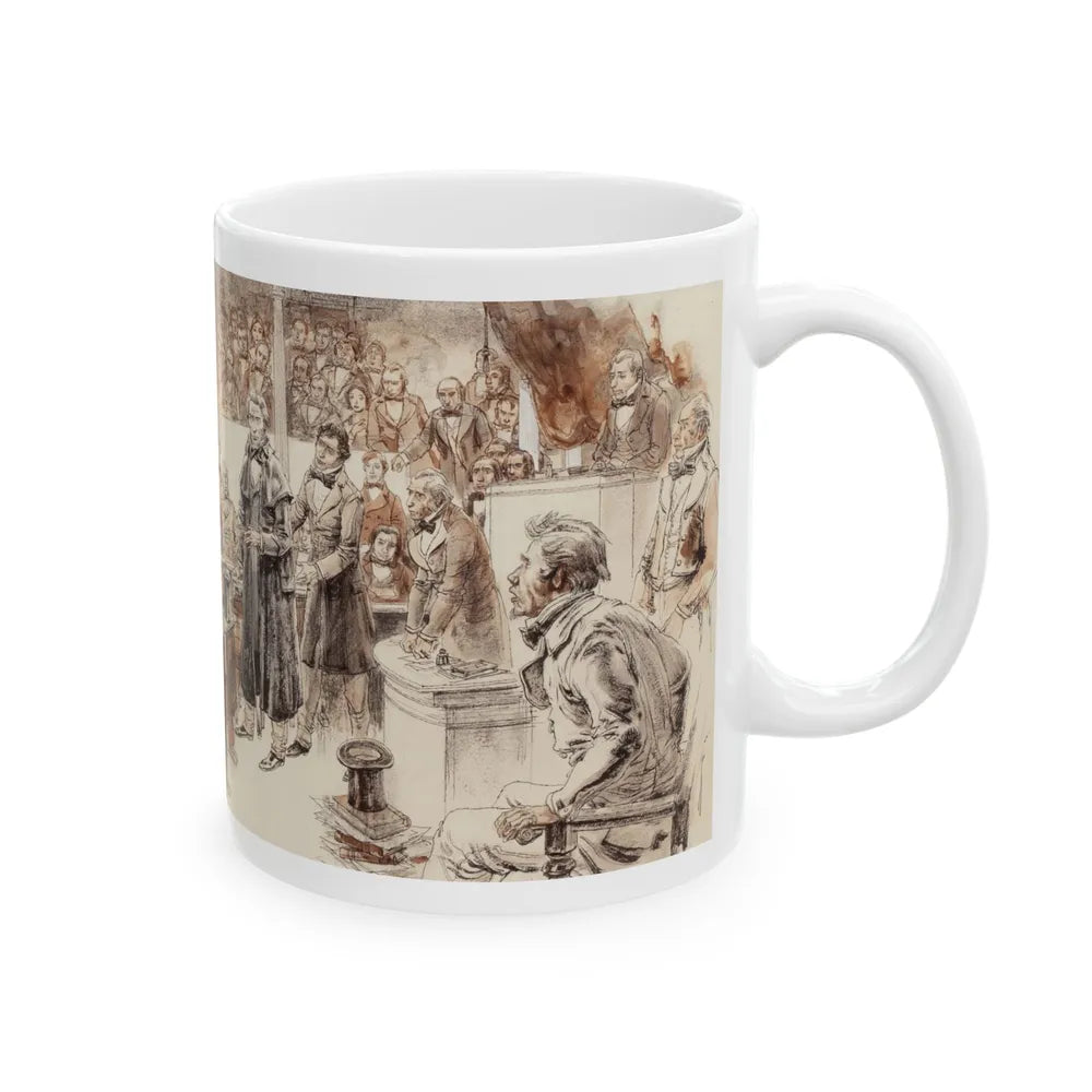 Collier's Weekly magazine story illustration, 1955 - White Coffee Mug-Go Mug Yourself