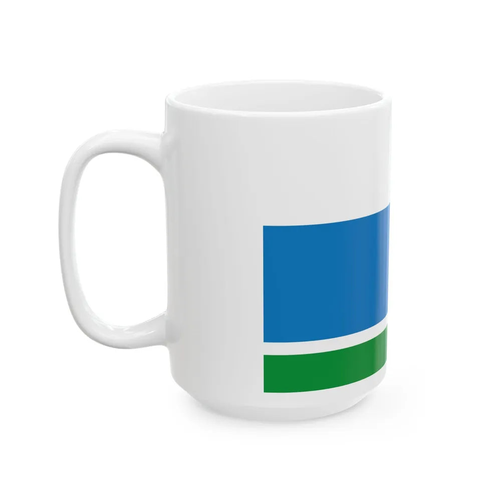 Flag of Sverdlovsk Oblast Russia - White Coffee Mug-Go Mug Yourself