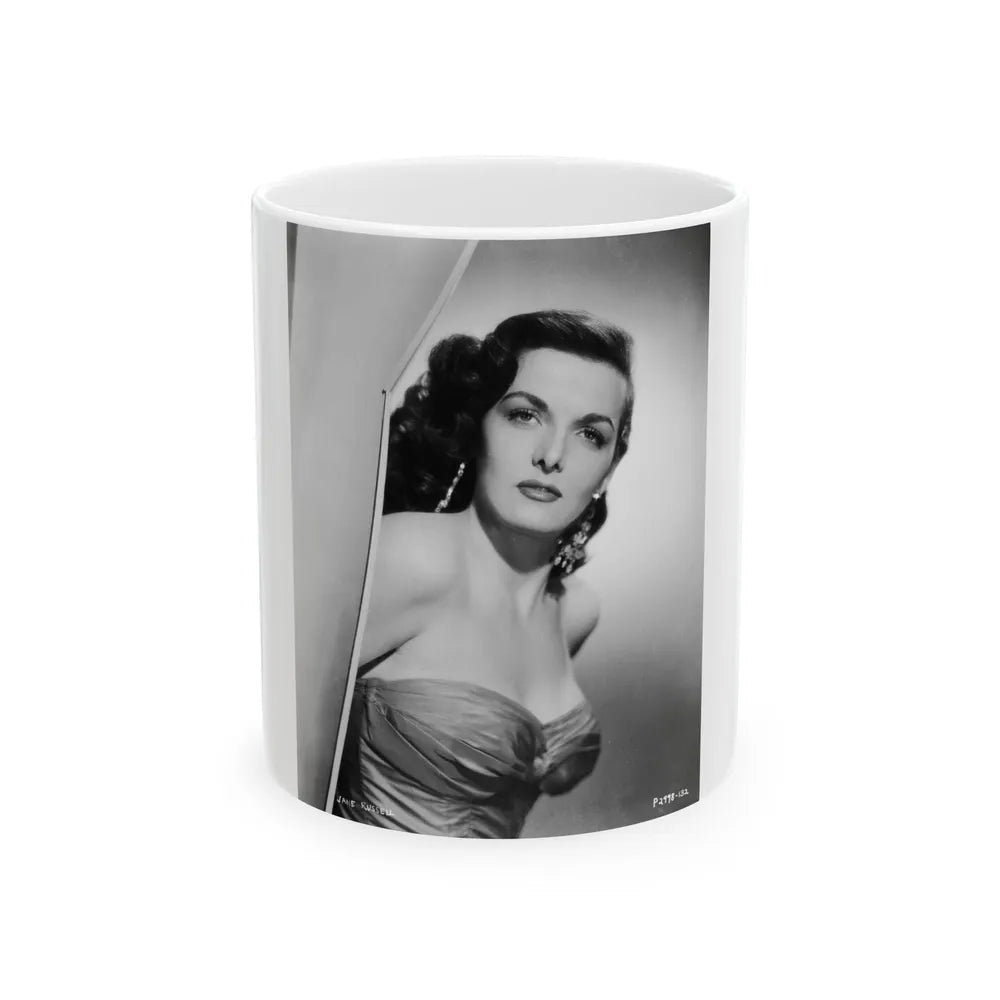 Jane Russell #142 (Vintage Female Icon) White Coffee Mug-11oz-Go Mug Yourself