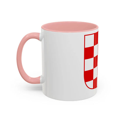 Coat of arms of Croatia (white chequy) - Accent Coffee Mug-Go Mug Yourself