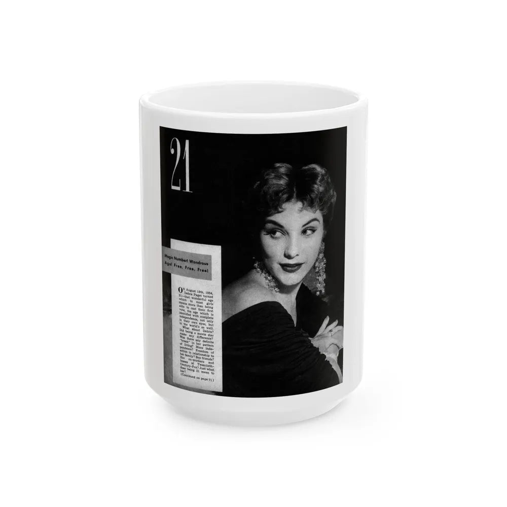 Debra Paget #628 (Vintage Female Icon) White Coffee Mug-15oz-Go Mug Yourself