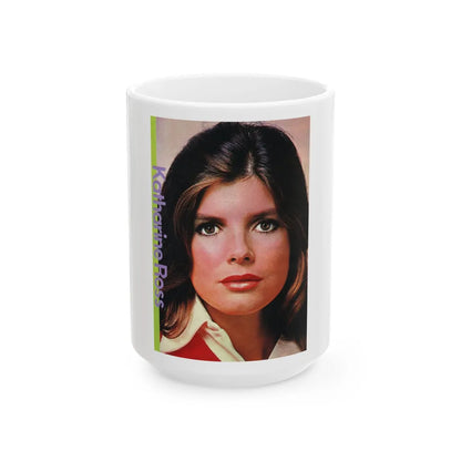 Katharine Ross #90 (Vintage Female Icon) White Coffee Mug-15oz-Go Mug Yourself