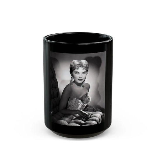 Debra Paget #645 (Vintage Female Icon) Black Coffee Mug-15oz-Go Mug Yourself