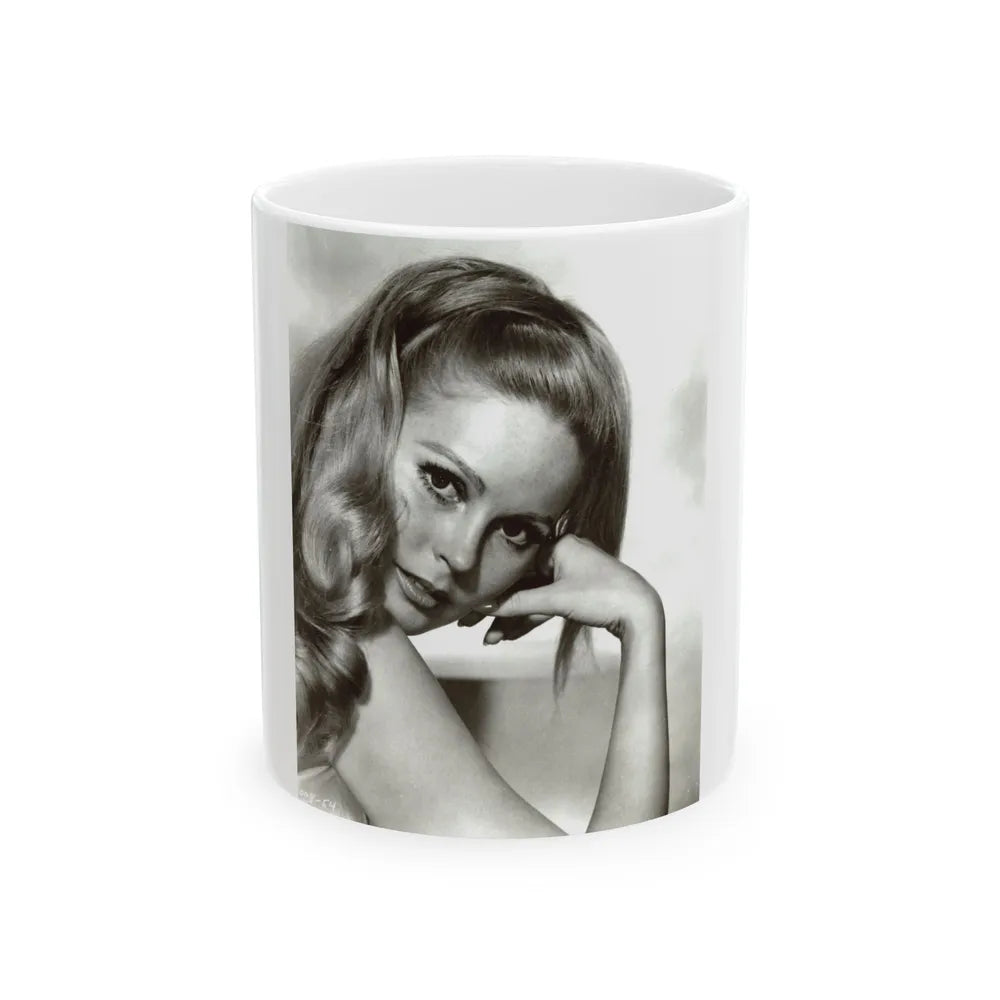 Veronica Carlson #46 (Vintage Female Icon) White Coffee Mug-11oz-Go Mug Yourself