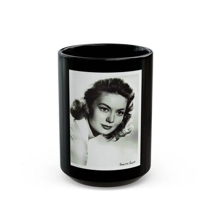 Janette Scott #29 (Vintage Female Icon) Black Coffee Mug-15oz-Go Mug Yourself