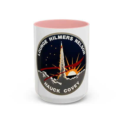 STS 26 (NASA) Accent Coffee Mug-15oz-Pink-Go Mug Yourself