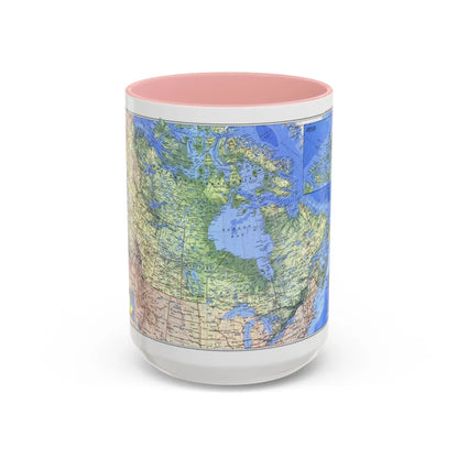 Canada (1985) (Map) Accent Coffee Mug-15oz-Pink-Go Mug Yourself