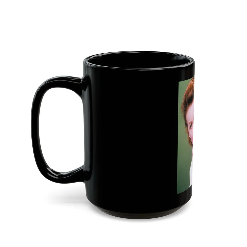 Jeanne Crain #129 (Vintage Female Icon) Black Coffee Mug-Go Mug Yourself