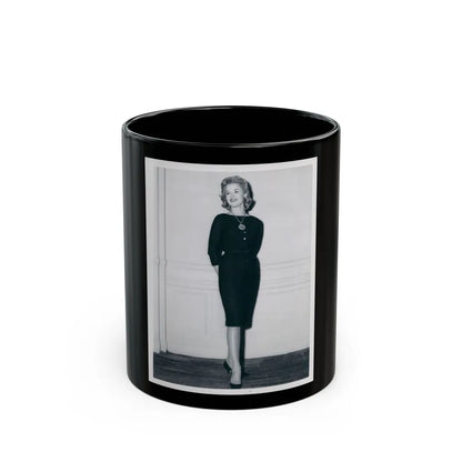 Leslie Parrish #72 (Vintage Female Icon) Black Coffee Mug-11oz-Go Mug Yourself