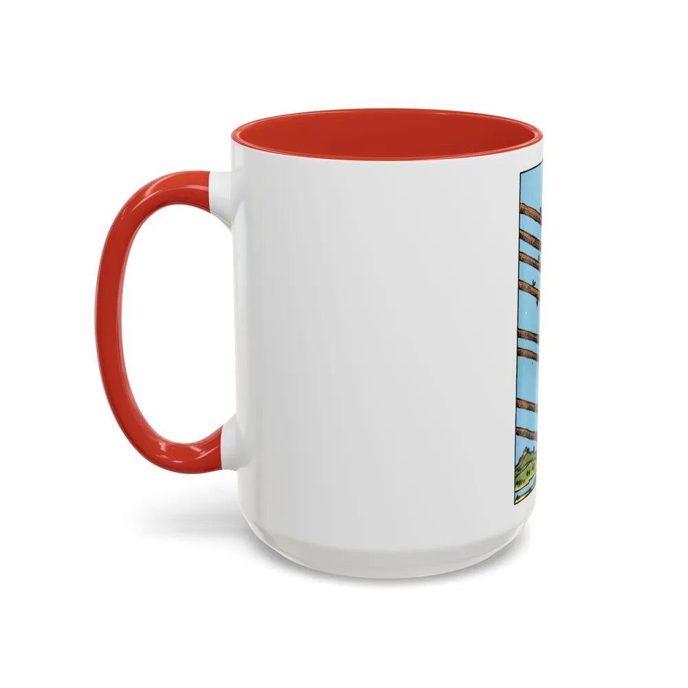 The 8 of Wands (Tarot Card) Accent Coffee Mug-Go Mug Yourself