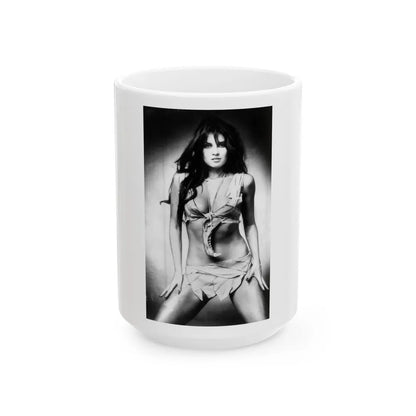 Caroline Munro #246 (Vintage Female Icon) White Coffee Mug-15oz-Go Mug Yourself