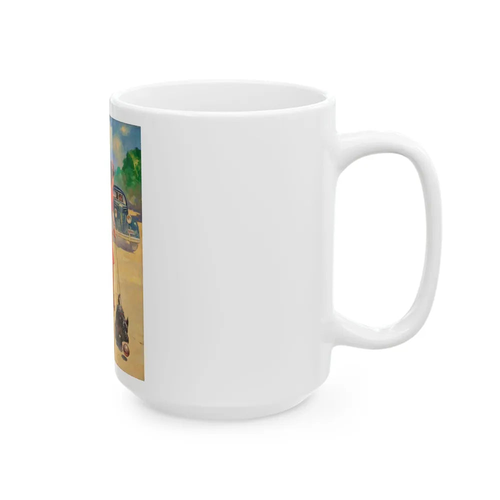 Car Approaching, 1939 - White Coffee Mug-Go Mug Yourself