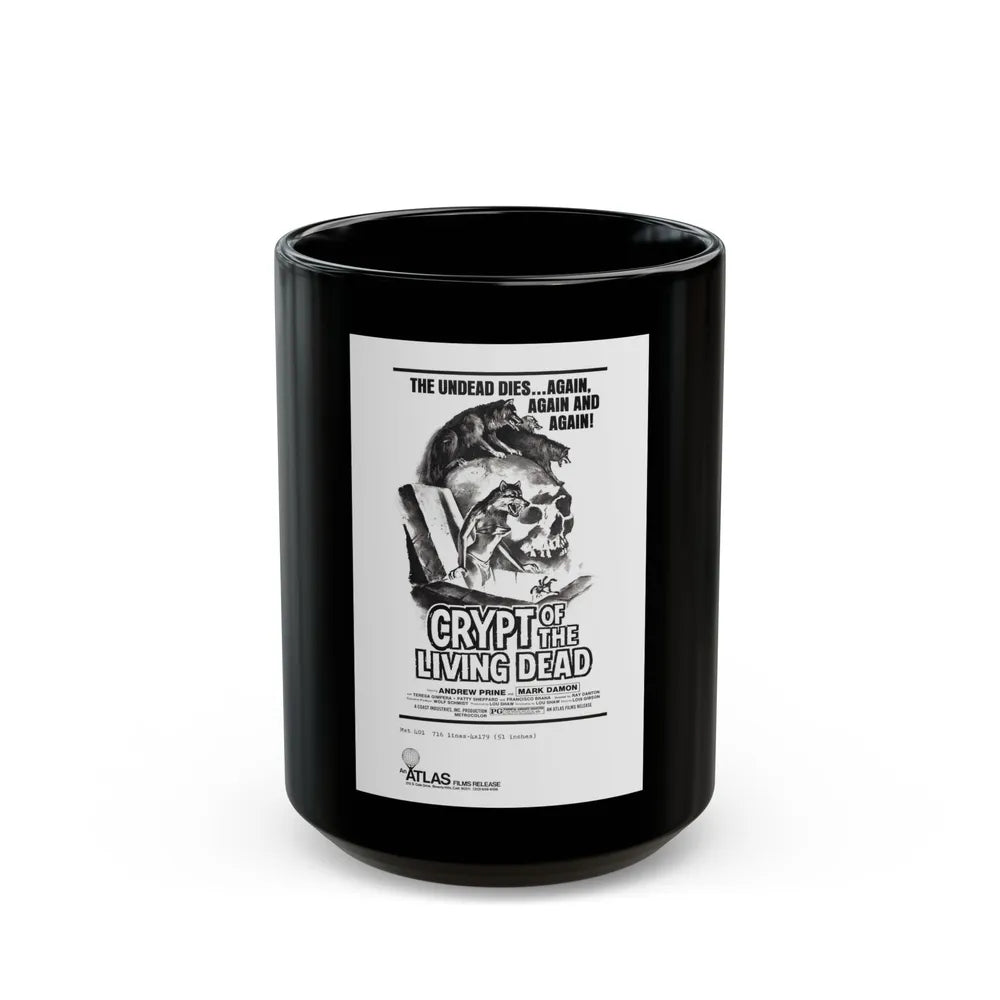 CRYPT OF THE LIVING DEAD (HANNAH QUEEN OF THE VAMPIRES) 1973 Movie Poster - Black Coffee Mug-15oz-Go Mug Yourself