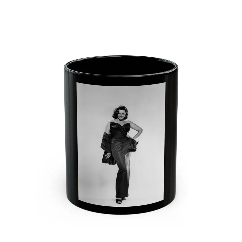 Jane Russell #155 (Vintage Female Icon) Black Coffee Mug-11oz-Go Mug Yourself