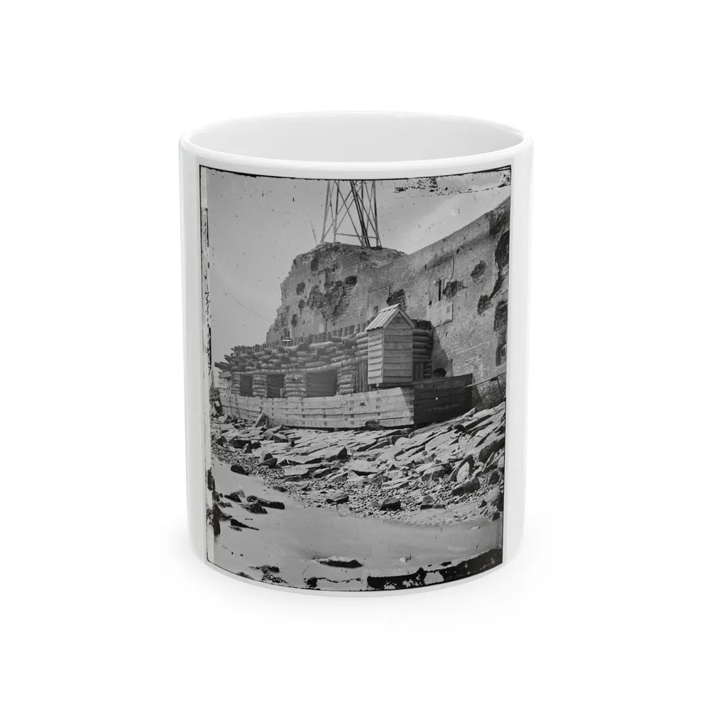 Charleston, S.C. Palmetto Reinforcements On The Channel Side Of Fort Sumter (U.S. Civil War) White Coffee Mug-11oz-Go Mug Yourself